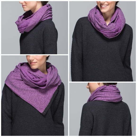 Lululemon Vinyasa Scarf in Mini Check Pique Ultra Violet, OSFM - Picture 1 of 11